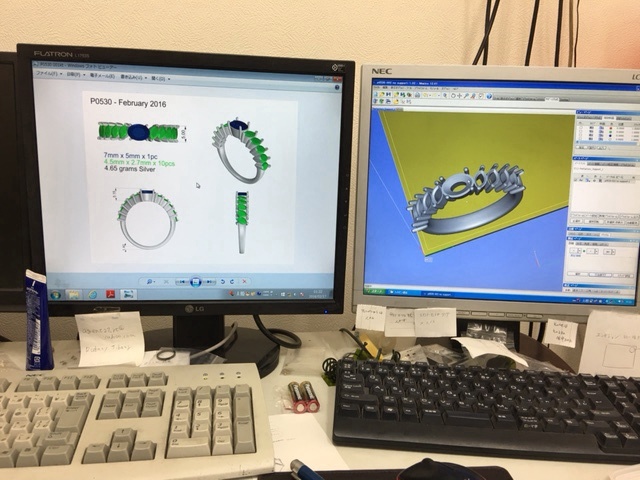 デザイン画キャド制作現場。